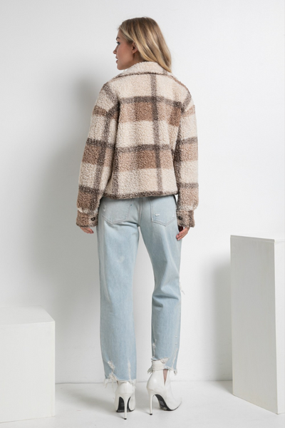 Teddy Plaid Jacket
