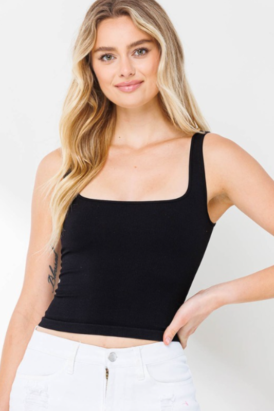 Seamless Black Tank