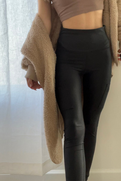 High Waist Foil Leggings