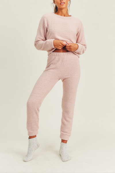 Homebody Crewneck & Jogger Set - Pink