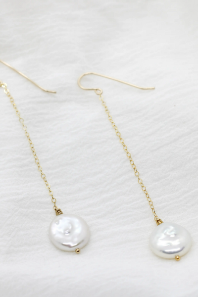 Pearl Drop Earrings - 14K Gold Filled