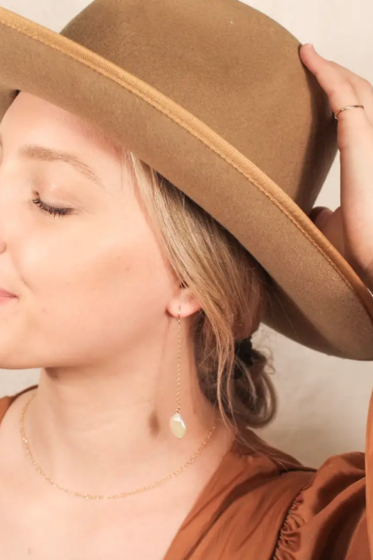Pearl Drop Earrings - 14K Gold Filled