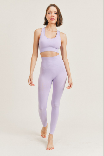 Lilac Seamless Legging Set
